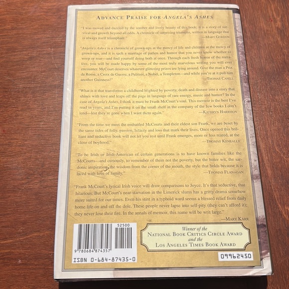 Angela’s Ashes By Frank McCourt Hardback Book - Picture 3 of 6